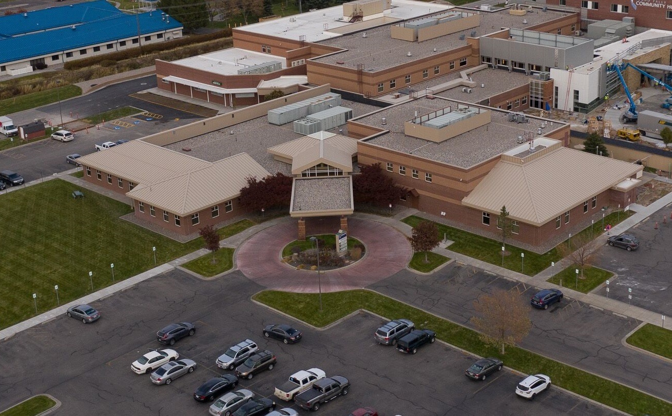 Aerial view of Mountain View Hospital