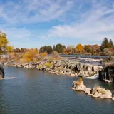 The falls on the Snake River in downtown Idaho Falls