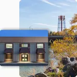 Manwaring Web Solutions office in 19th Street and the Idaho Falls water tower